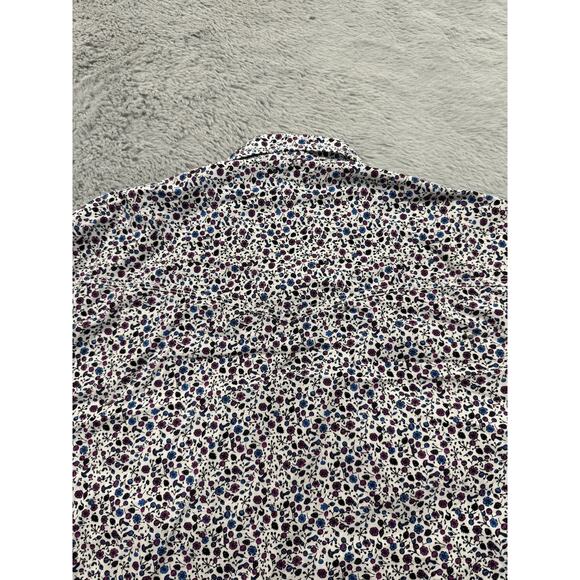 Wrangler 20X Competition Shirt Mens Large White Floral Pearl Snap Western Rodeo - Picture 10 of 12